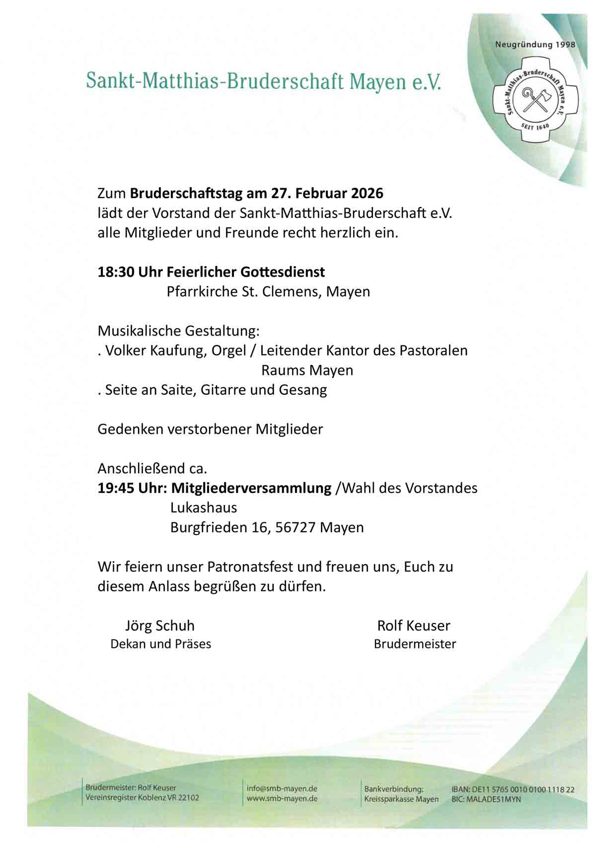 Bruderschaftstag 2026