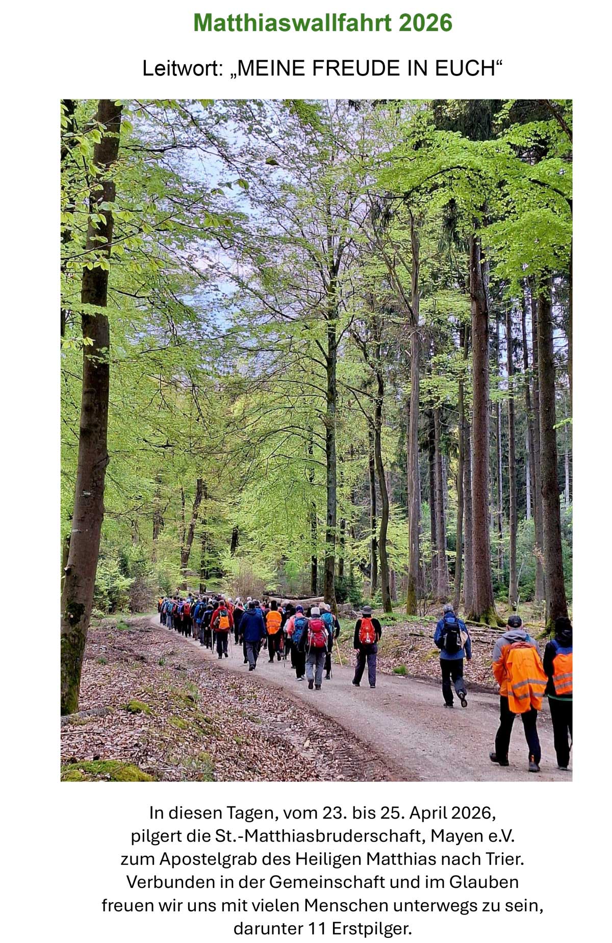 Matthiaswallfahrt 2026