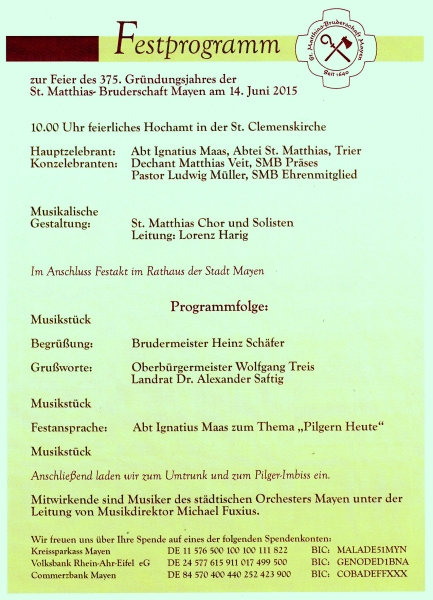 2016.6 Festprogramm 375 J. Jub. SMB
