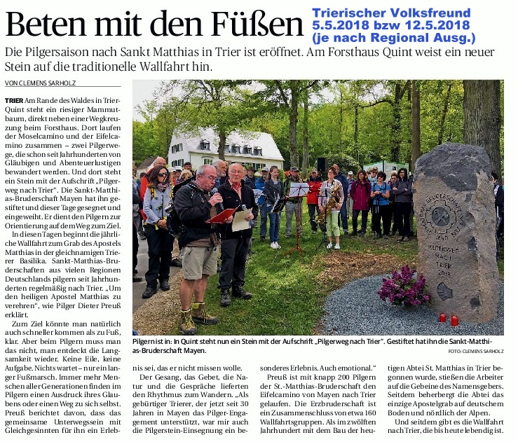 2018.5 Pilgerstein QUINT TV Bericht