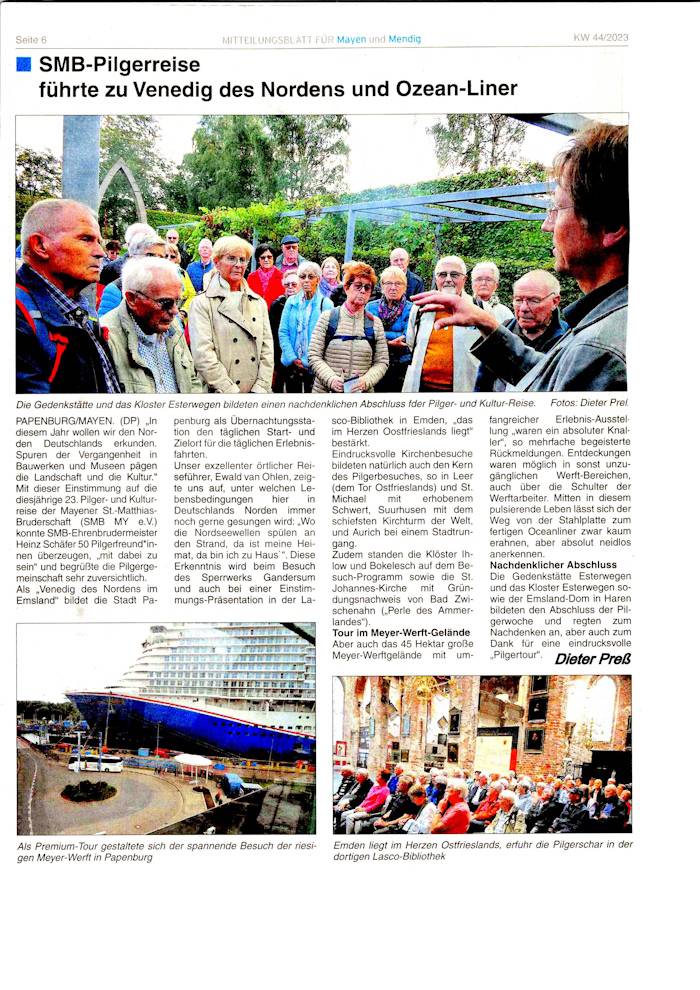 csm 2023.10 SMB Pilger Reise EMSLAND WITTICH GdeBl. 3085568f57